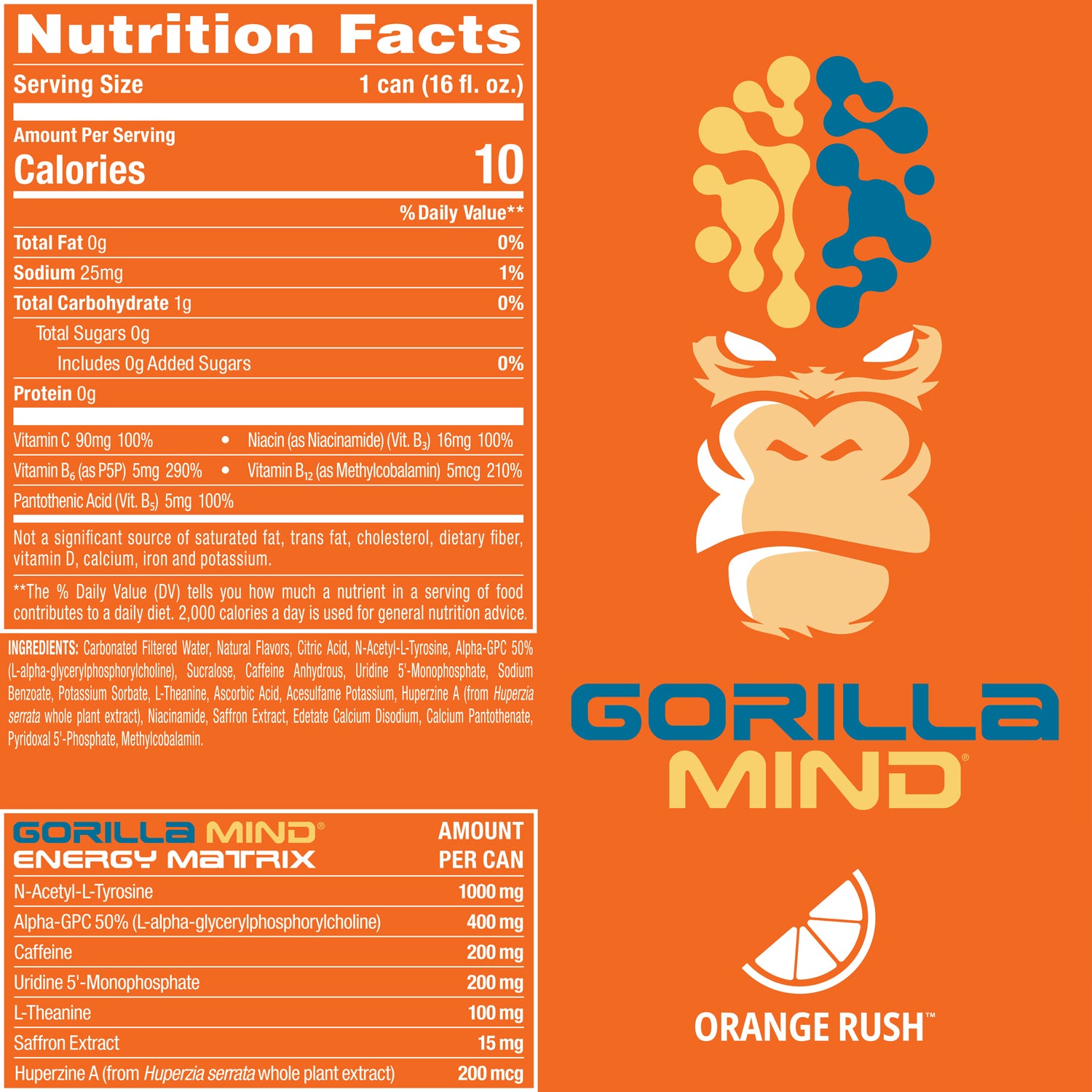 Orange Rush Nutrition Facts
