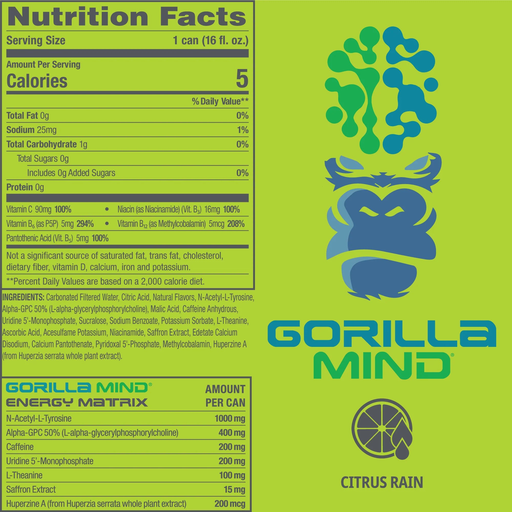 Citrus Rain Nutrition Facts