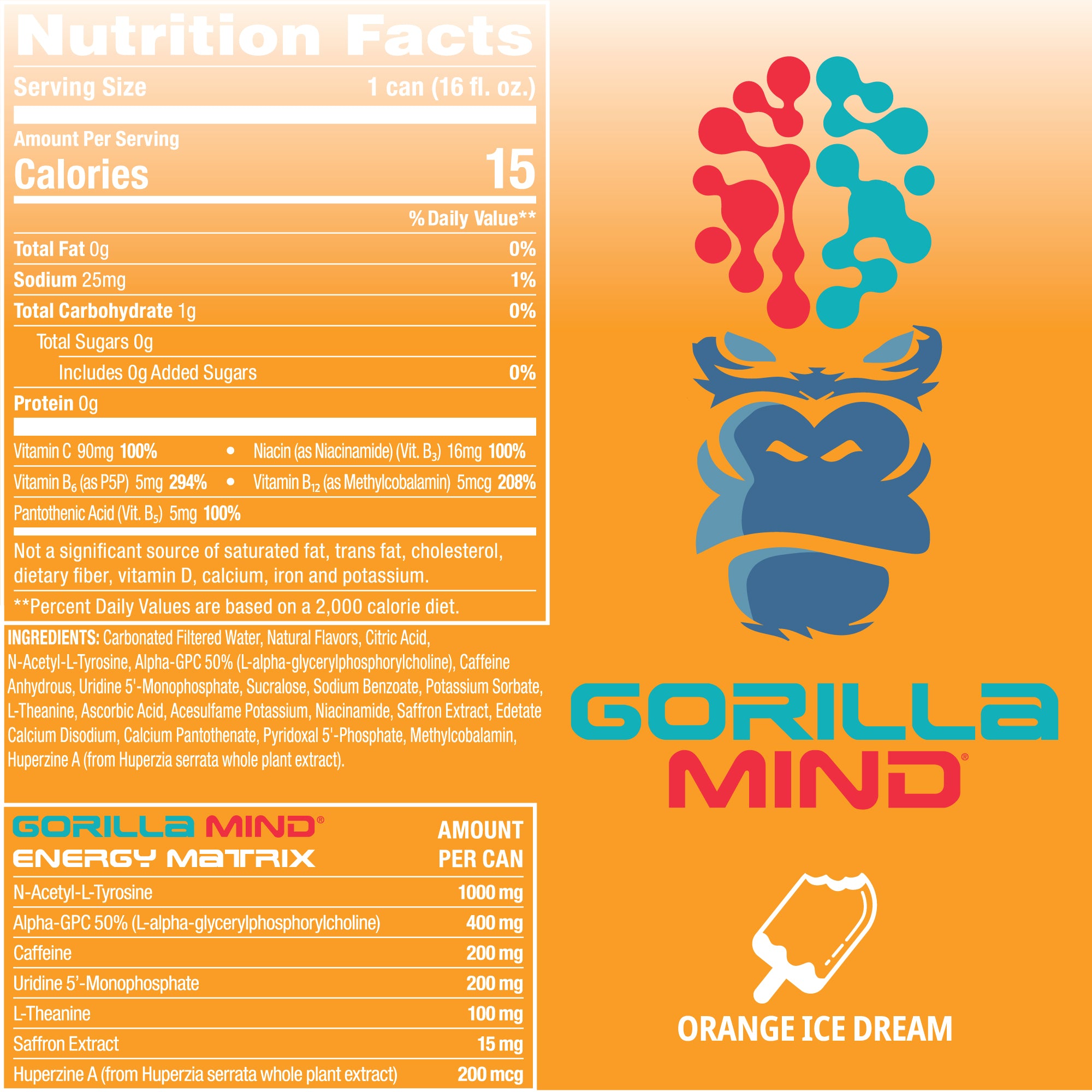 Orange Ice Dream Nutrition Facts